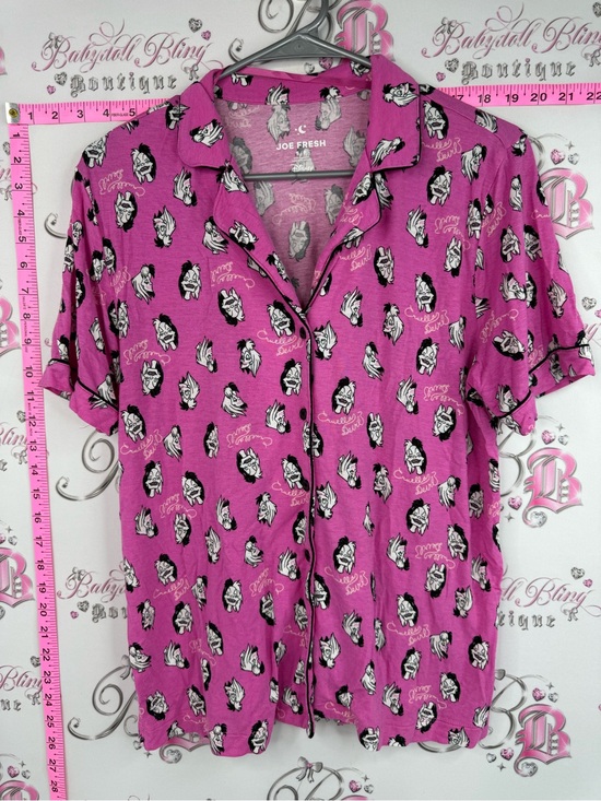 Disney Tops - Disney cruella devil shirt bright collared Pink Villains Button-Up Shirt